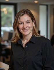 Business woman and portrait of a mature ceo proud of her startup company success in a corporate office mature entrepreneur face and front of a female executive happy with her professional career P