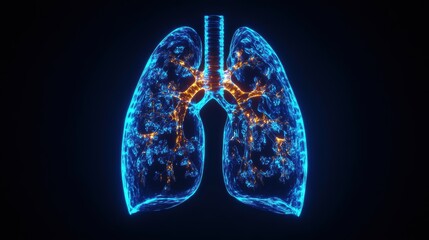 Abstract Lungs with red human bronchial tree structure, Lungs anatomy,left and right bronchus, bronchioles,Medicine cure tuberculosis, pneumonia, asthma,Abstract health care medical concept.