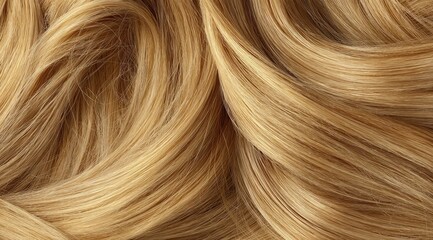 Fototapeta premium Close-up of blonde, wavy hair