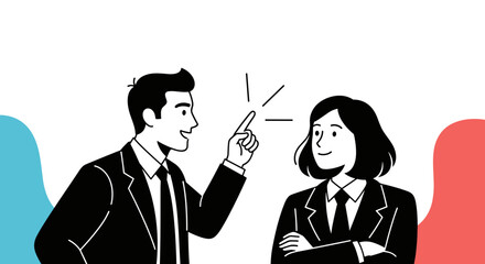 Business professionals collaborating and sharing ideas in a modern office setting