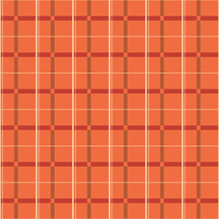 Japanese Orange Plaid Vector Seamless Pattern