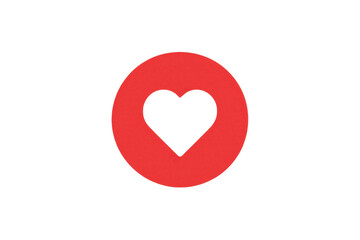 Red circle with white heart vector illustration isolated PNG with Transparent Background