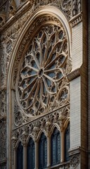 Obraz premium Ornate gothic window detail