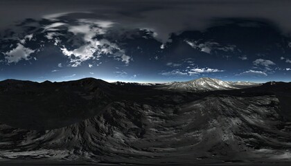 Obraz premium Nighttime mountain panorama