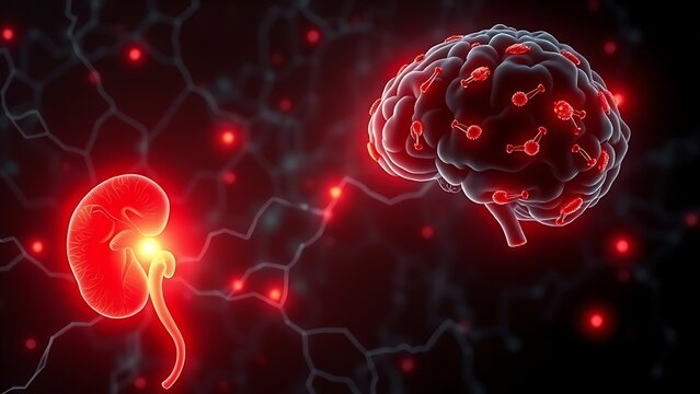 A human head exploding with chaotic wires, symbolizing sensory overload and mental strain.