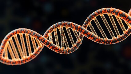 A DNA helix woven from mathematical formulas, entwining all known life within its spiral.