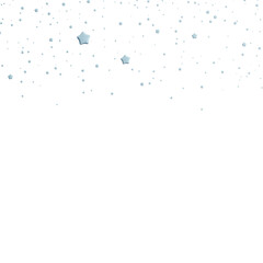 Baby Blue Stars on Transparent Background