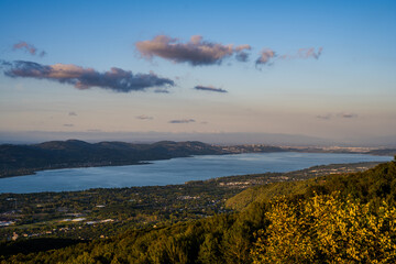 Sapanca Lake view at sunset from Kartepe