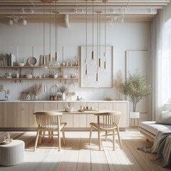 Scandinavian furnishings natural light emphasis
