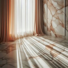 shadow play across marble from sheer