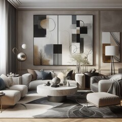 sleek furniture and a neutral palette