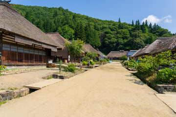 Scenery of Ouchi-juku , Fukushima Prefecture in Japan