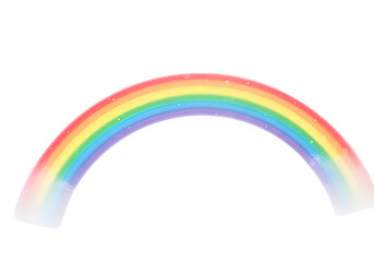 Fototapeta premium Vibrant Rainbow Arc: Colorful Design Element on white background