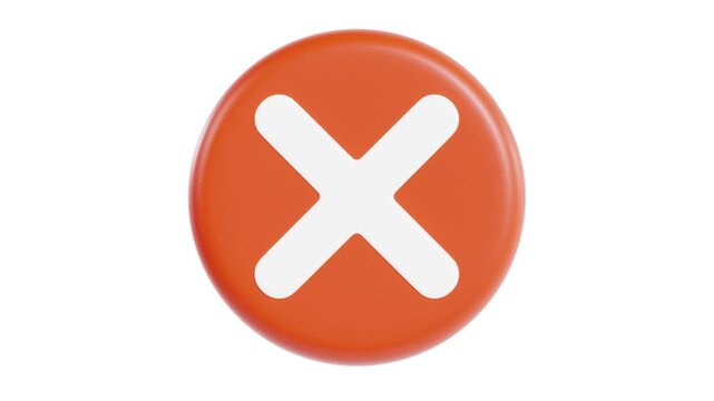 3D Wrong Icon Animation | Alpha Loop