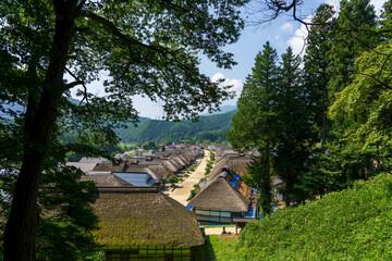 Scenery of Ouchi-juku , Fukushima Prefecture in Japan