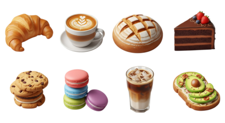 Indulge Your Senses: Gourmet Café and Bakery Delights in 3D Iconography