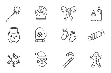 Fototapeta premium Christmas Icons Collection
