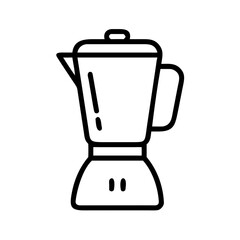 Obraz premium Classic coffee maker in minimalist design with black outline 