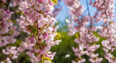 Delicate pink blooms cascade, marking the arrival of springtime freshness