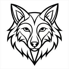 Fototapeta premium wolf head icon