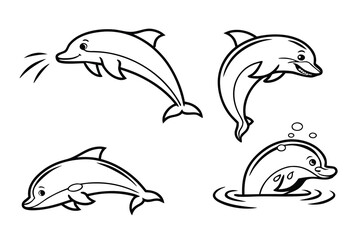 dolphin jumping icon