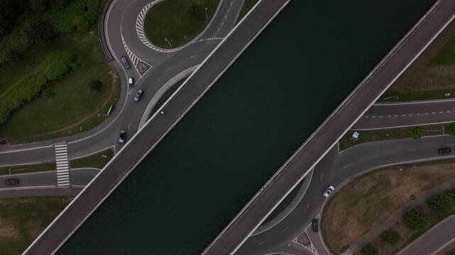 Explore sart canal bridge view with scenic surroundings in la louviere