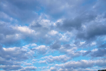 Beautiful Sky with Wispy Clouds and Blue Hues on a Pleasant Day