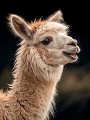 Obraz premium close up of a white alpaca