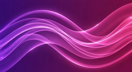 Abstract Pink and Purple Wave Pattern on Dark Background for Technology and Digital Design