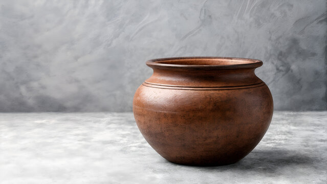 old clay pot. insulated ceramic pot
