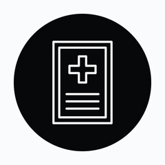 Obraz premium Hospital Signboard, Medical Icon Sign Vector Icon, Isolated Vector Circular Style Icon,