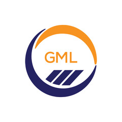 GML Modern Company logo. GML  Abstract Circle Company logo design for entrepreneur and business. GML Branding best icon Business Branding.
