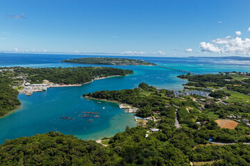 Warumi Bridge (ワルミ大橋) with View of Kouri Island (古宇利島), Okinawa, Japan