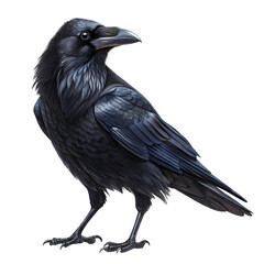 Fototapeta premium Majestic Raven: A Striking Profile Photo for Your Projects on transparent background