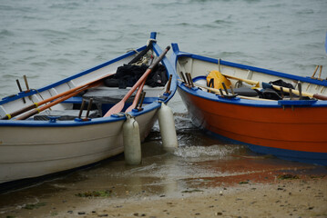 Naklejka premium Saint-Jouan des Guérets - fête des Doris - bateau à rames