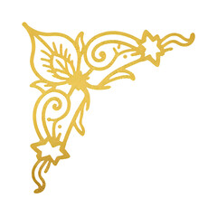 Obraz premium golden corner ornament - 12