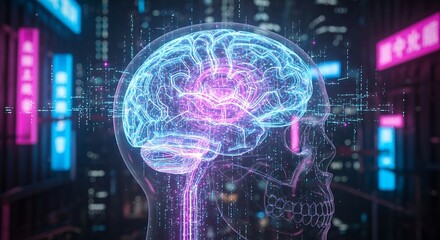 Human Brain Neural Network Visualization.