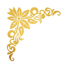 golden corner ornament - 29