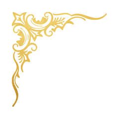 golden corner ornament - 67