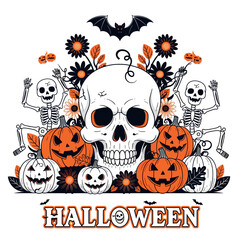 Aesthetic Halloween Graphic Spooky Trick or Treat Halloween Party