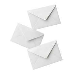 White Envelopes Isolated on White Background