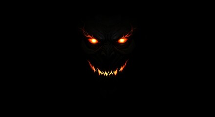 Demonic face horror illustration graphic