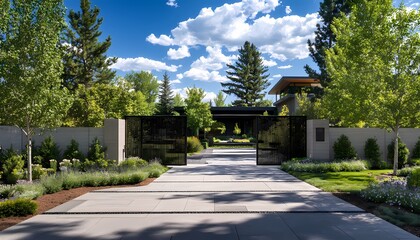 A Madrid square with many trees and a predominantly clear sky
