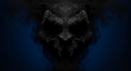 Mysterious dark mask image for horror theme