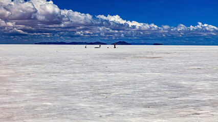 Obraz premium The salt flat of the Salar de Uyuni in Bolivia