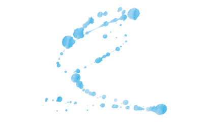 Light blue watercolor splash texture, stains, watercolor drips, watercolor spread on transparent background.