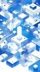 Obraz premium Futuristic Digital Cityscape with High-Rise Buildings and Connected Infrastructure