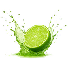 lime with water drops