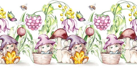 bright illustration border of a spring 