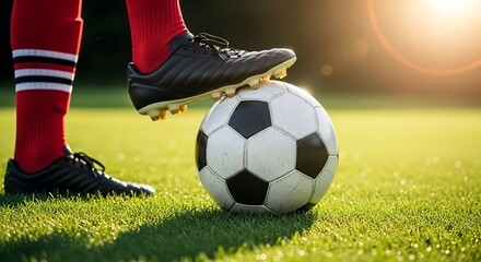 Football on the Field A Player's Ready Stance